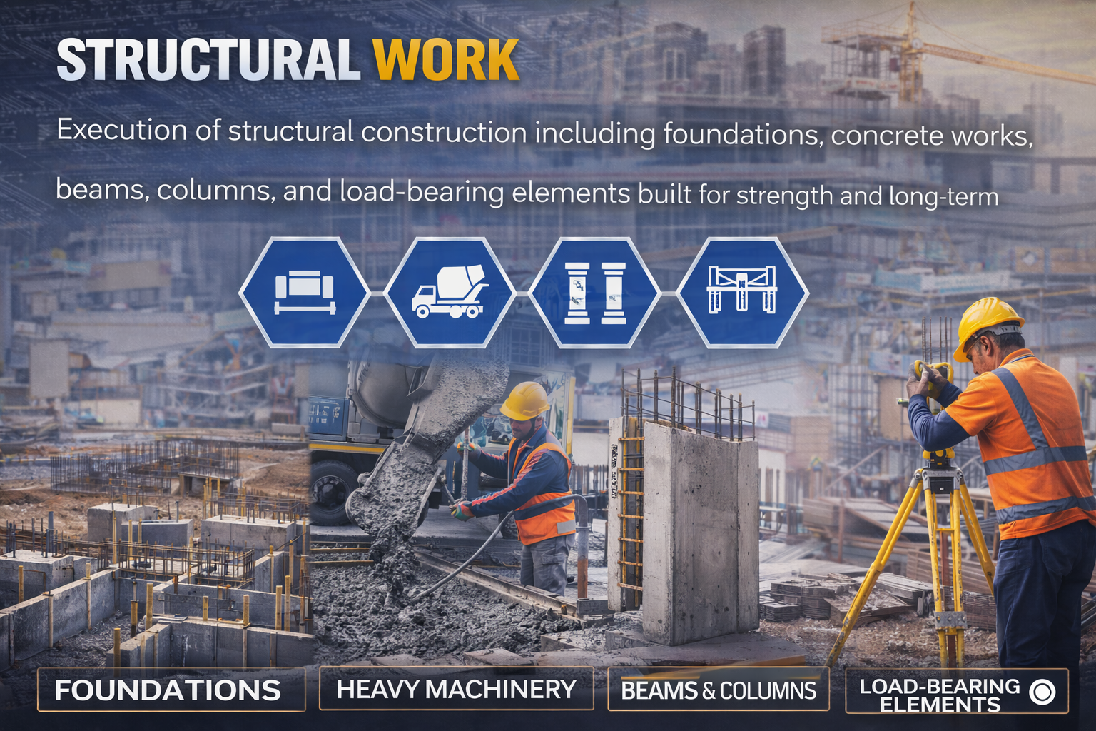 structural work in construction process